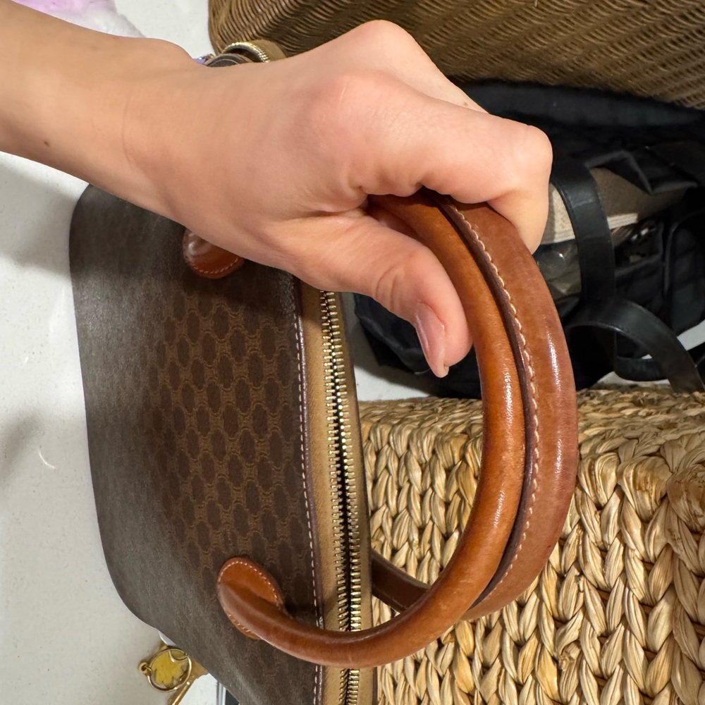 Celine Designer Handbag with Tan Accents and LABUBU - Picture 5 of 5